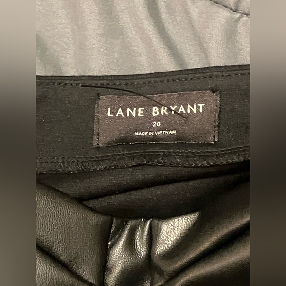 Lane Bryant Black Faux Leather Top - Picture 3 of 3